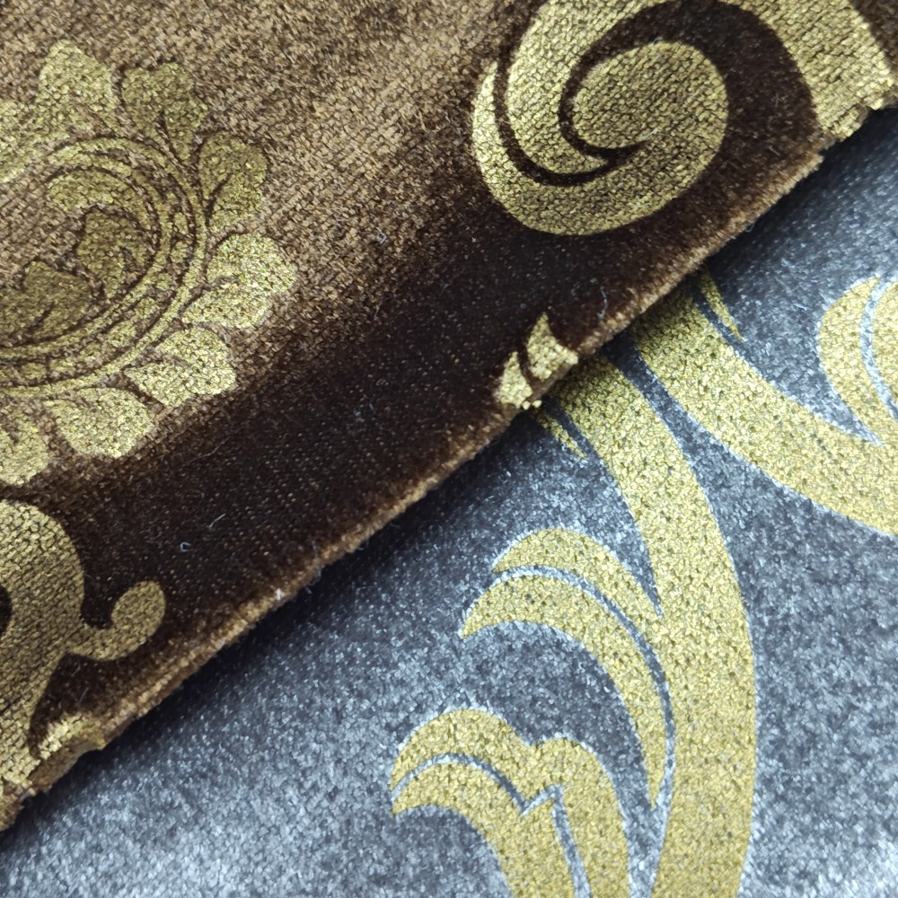 پارچه مخملی رنگارنگ رویال گل ژاکارد Colorful Royal Floral Jacquard Velvet Fabric