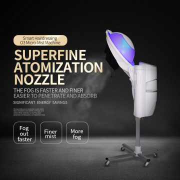 O3 Ozone Micro Mist Hair Steamer with LED Lights for Salon Professional Use