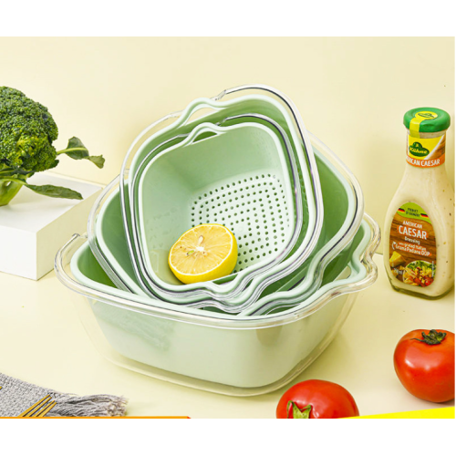 Plastic draining basket set