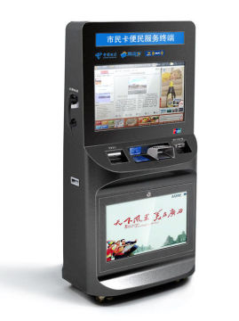 Zt2781 High Safety Large Screen Lobby Ticket Vending Kiosk, Card Reader Kiosk For Ticket Printing