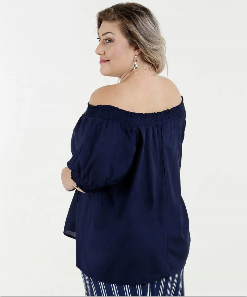 Frauen Plus Size Off Shoulder Mode Bluse