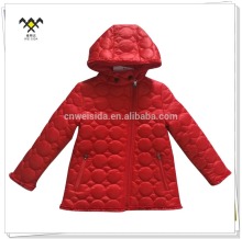 2016 plain quilted girls jackets with hooded