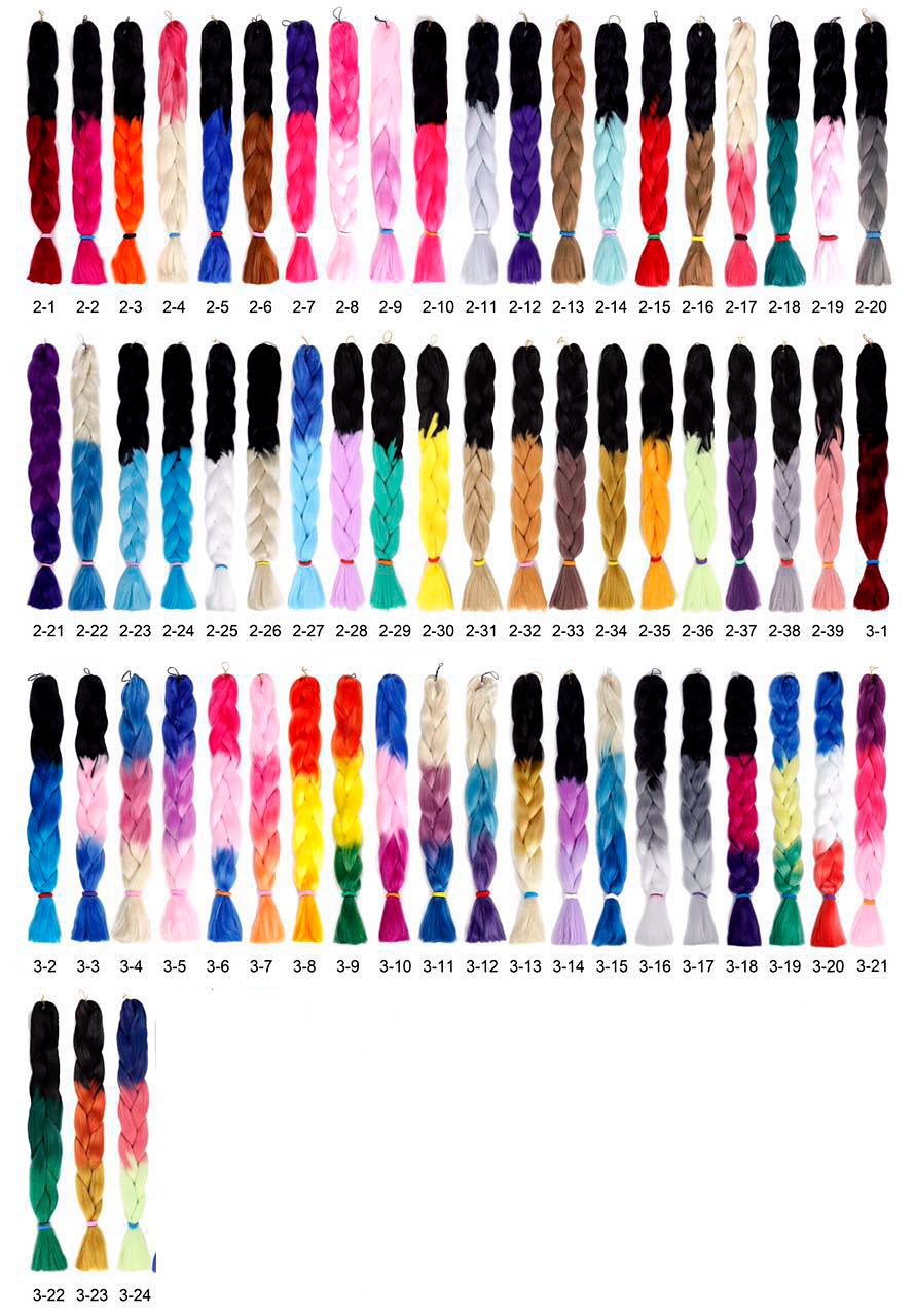 165g 82" New ombre synthetic braid jumbo hair bulk for braids