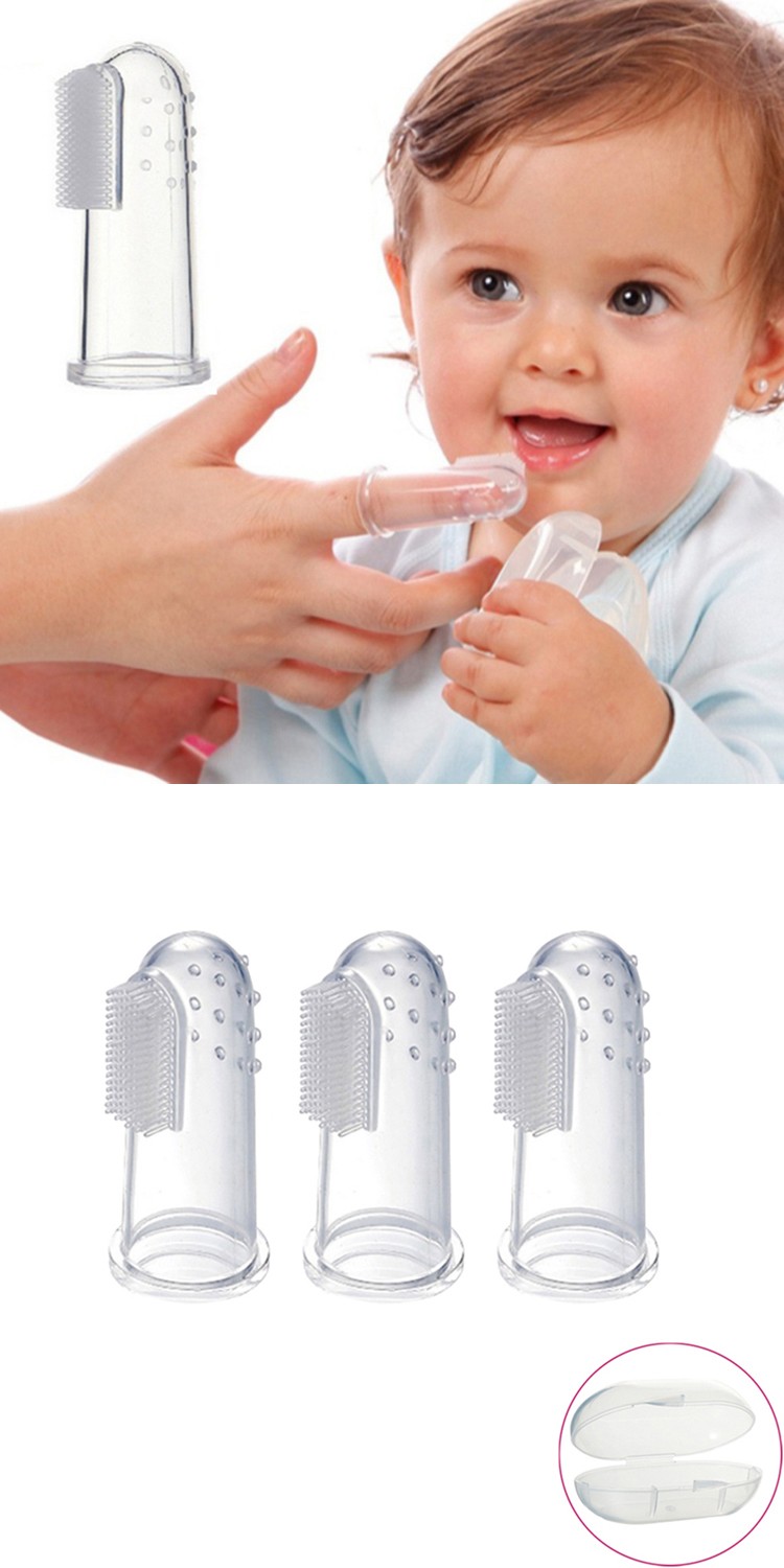 silicone baby finger toothbrush baby gum brush