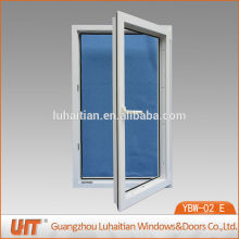 Burglar proof double tempered glass pvc casement window