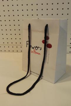 158gsm art paper bag rope handle-flower
