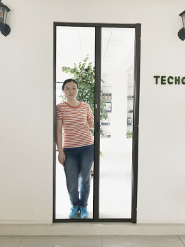 Roller Screen Door with Fiberglass Mesh Aluminum Track