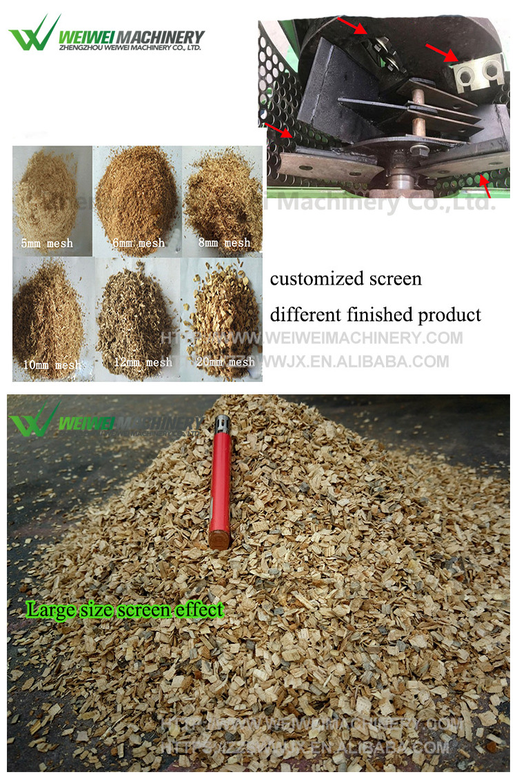 Weiwei garden wood waste crusher crusher for corn husk