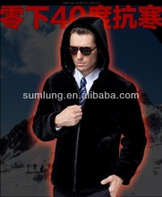 Newest Real Sheep Fur Coats Men Black Fur Collar Coat European Wool Winter Coats Men 2014 "11"