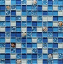 Cracked Glass With Shell Mosaic