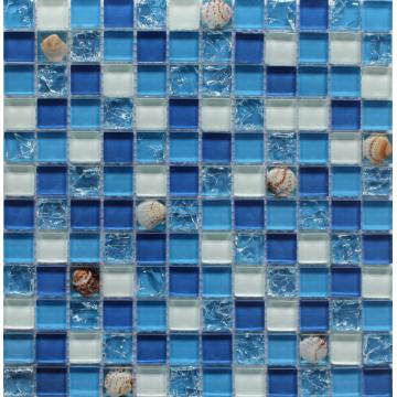 Shell sparpagliare mosaico in vetro cristallo