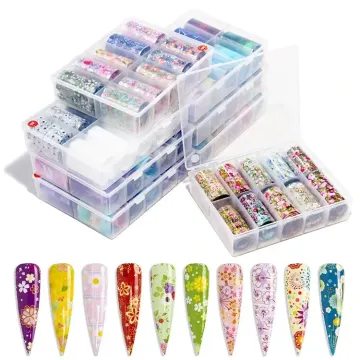 Holographic Nail Foil Set Flower Sticker Manicure DIY