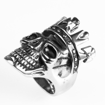 King and queen Skull Head Crown Ring