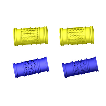 The inlaid cylindrical emitter is yellow