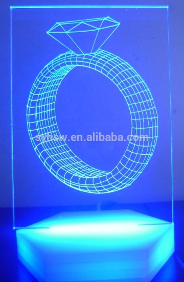 Acrylic sculpture with LED lighting