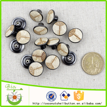 Custom logo coconut jeans tack metal button