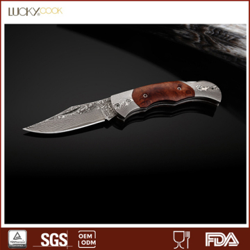 2014 New wootz steel clasp utility knife