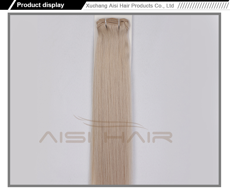 Aisi Hair 10A 100% Brazilian Unprocessed  Human Hair Bundle 20inch Double Drawn Blonde Human Hair Extension For Women