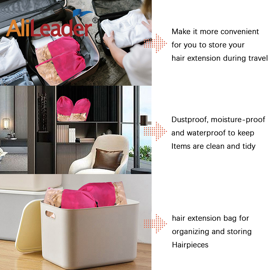 Two Colors Wig Storage Bags Non Woven Fabric Wig Bag