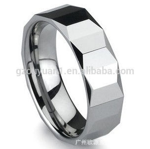 Cobalt Free Tungsten Carbide Ring, Tungsten Carbide Ring Non-Cobalt, Faceted Tungsten Carbide Ring