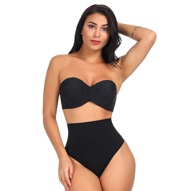 Private Label Post Surgery High Waist Black Plus Size Butt Enhancer Seamless Panties
