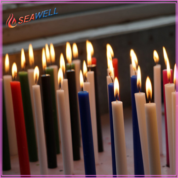 decorative paraffin wax color stick pillar candle