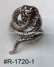 fashion metal crystal rhinestones snake jewelry ring