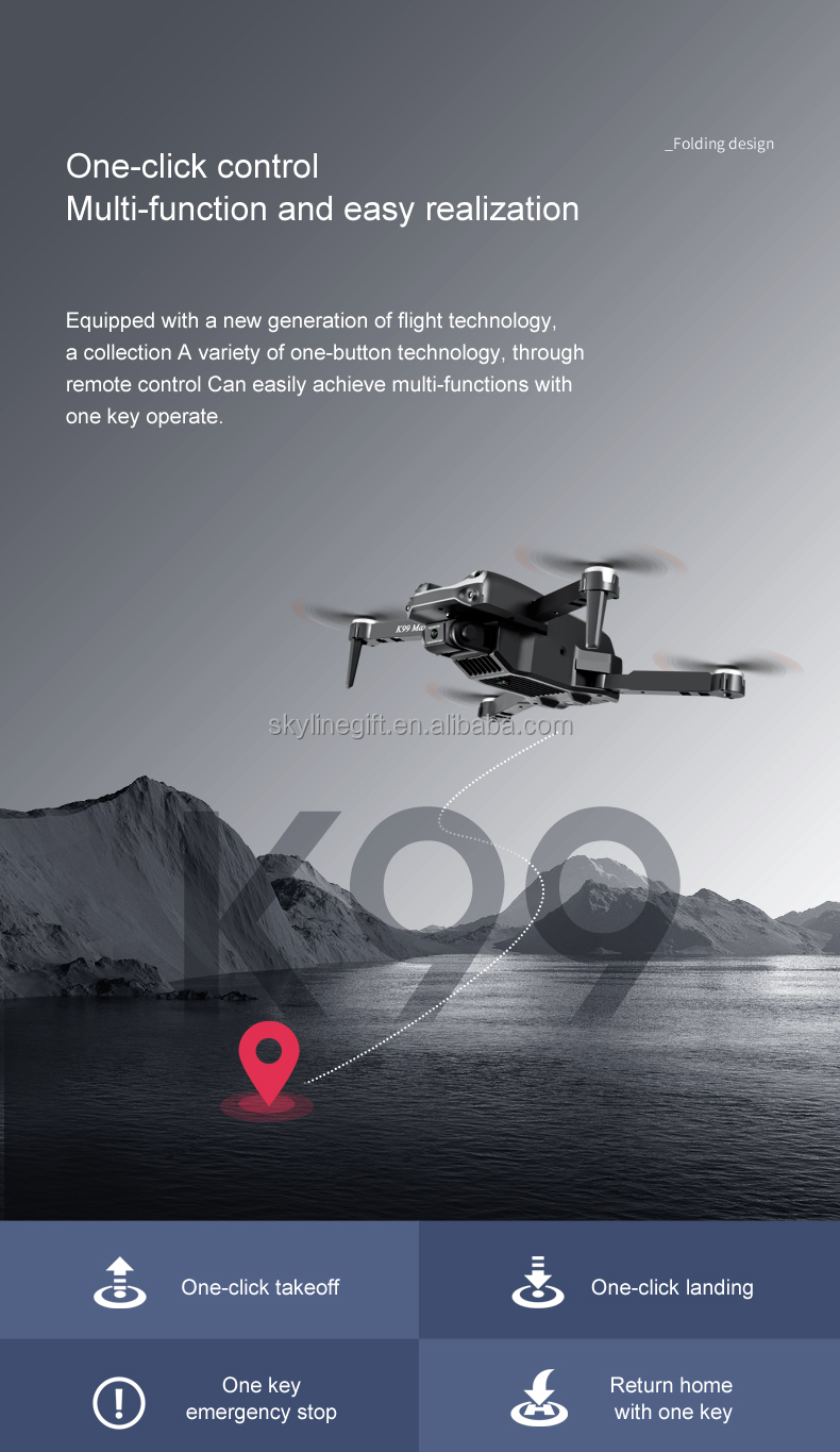 K99 Max Drone 18Mins Flight Time 4k Professional 2.4GHZ WiFi Dual Camera Foldable Quadcopter RC Drone Avoidance Function