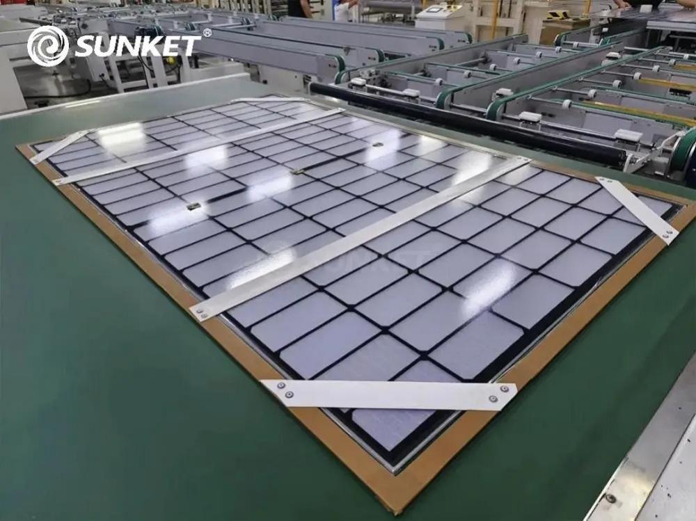 A grade topcon solar panel pv module dual glass for Europe market