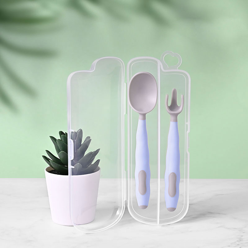 Baby tableware Toddler feeding Bendable Spoon Twist spoon fork set