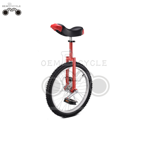 Bicicletta monociclo in acciaio da 24 pollici rossa