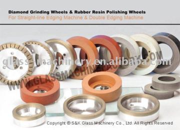 Flat edge diamond grinding wheel round edge polishing wheel for glass