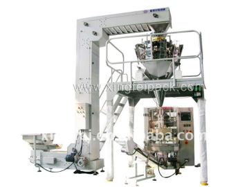 Automatic tortilla chips weighing and packing machine