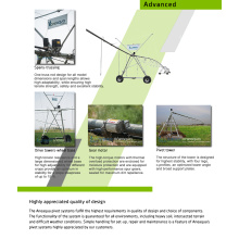 Grande área de cobertura, transporte conveniente e instalação da máquina de irrigação de aspersores