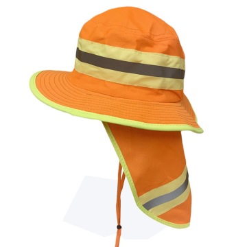 Hi-Visibility Reflective Safety Polyester Sun Hat