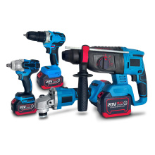 Lithium Electric Tool Set: Cordless Drill, Spanner, Electric Hammer, Riveting Gun