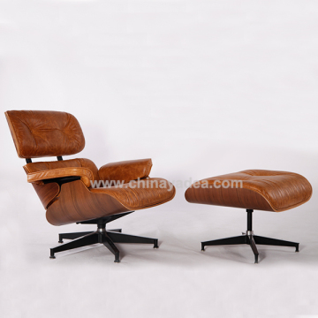 Genuine Leather charles emes lounge chair with ottoman