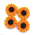 Sunflower Shaped Resin Cabochon Flachrücken Perlen Spacer für handgefertigte Kunsthandwerk Dekoration Spacer Raum Ornamente