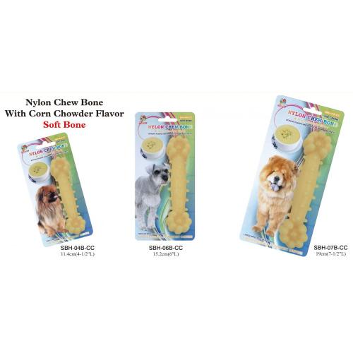 Percell 6" Nylon Dog Chew Bone Corn Chowder Scent