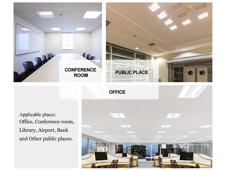 RoHS IP20 Recessed Led Troffer Light with air slot 120x40 office meeting rooms retail stores hotel bank school