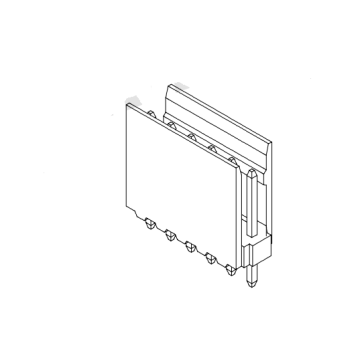 Pitche de 2,54 mm Row unique 180 ° Wafer AW2549VB-XP