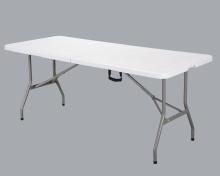 a variety of folding tables in different sizes
