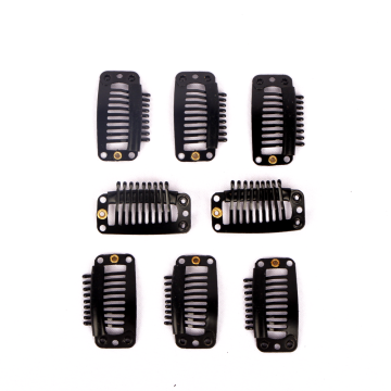 1000pcs Metal Clips for Hair Extensions - Snap-Comb Wig Clips with Rubber