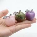 Bloodstone 1.2Inch Apple Gemstone Crafts for Home office Decoration