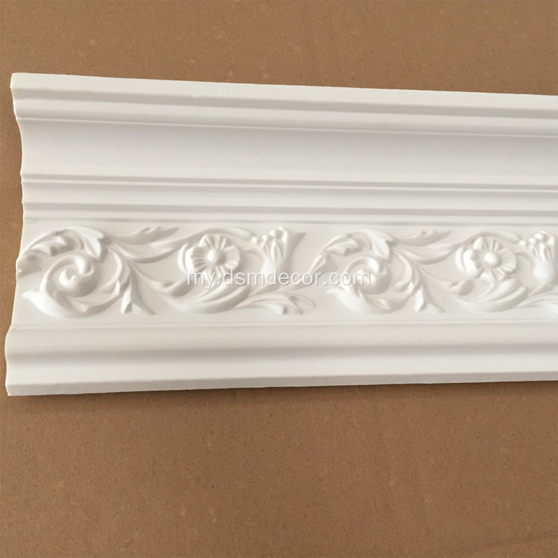 Rosette ဒီဇိုင်း PU Crown Molding