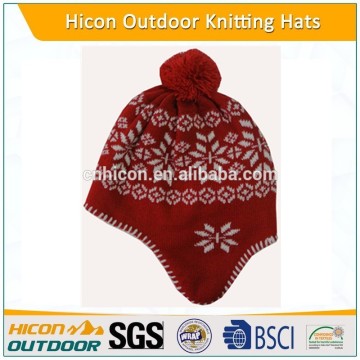 baby red &white knitting hat