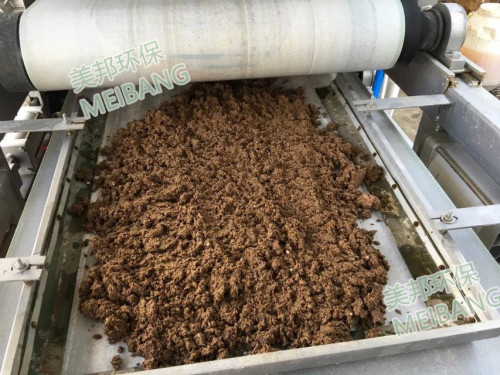 Apple pomace squeeze dewatering