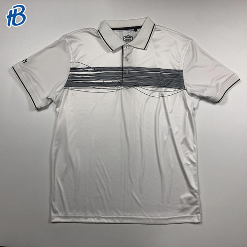 Polo de ropa de diseño de hilos negros blancos