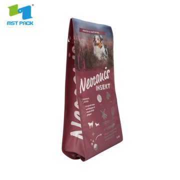 resirkulerbar resealable glidelås emballasjepose med kjæledyrfôr med glidelås