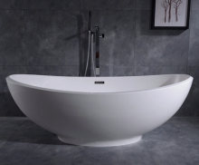 Acrylic Elliptical Bowl Bathtubs Free Standing